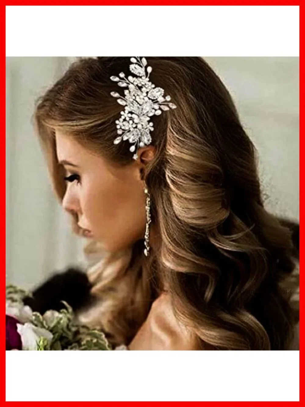 Crystal Pearl Bridal Hair Comb Wedding Side Piece Hair Accessory